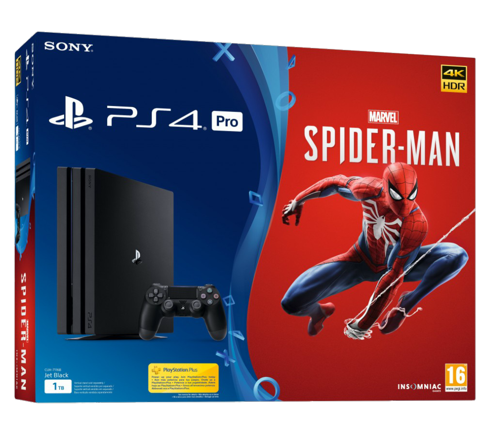 Consola - PS4 Pro 1 TB + Juego Marvel Spider-man