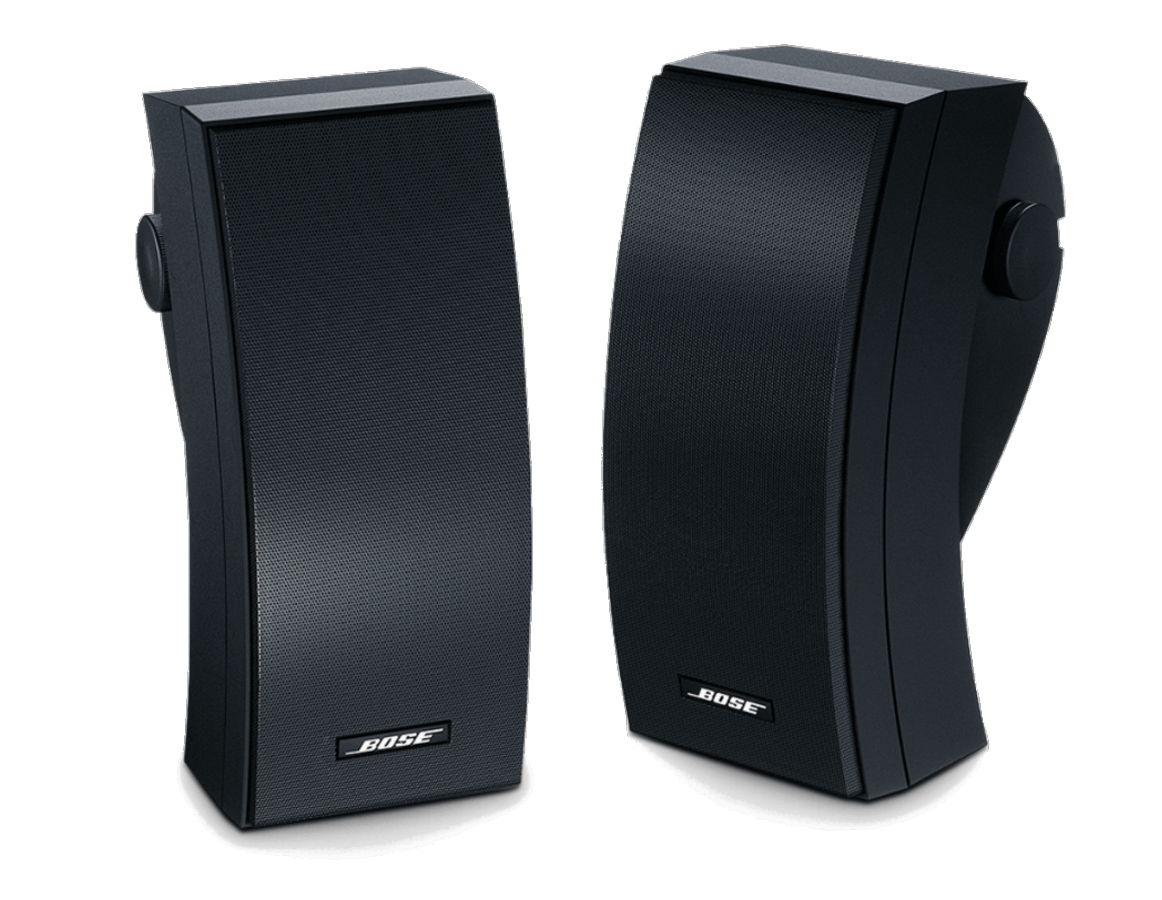 Bose 251 Altavoces ambientales negro altavoz de 2 unidades diseño articulated array resistente agua transductores twiddler