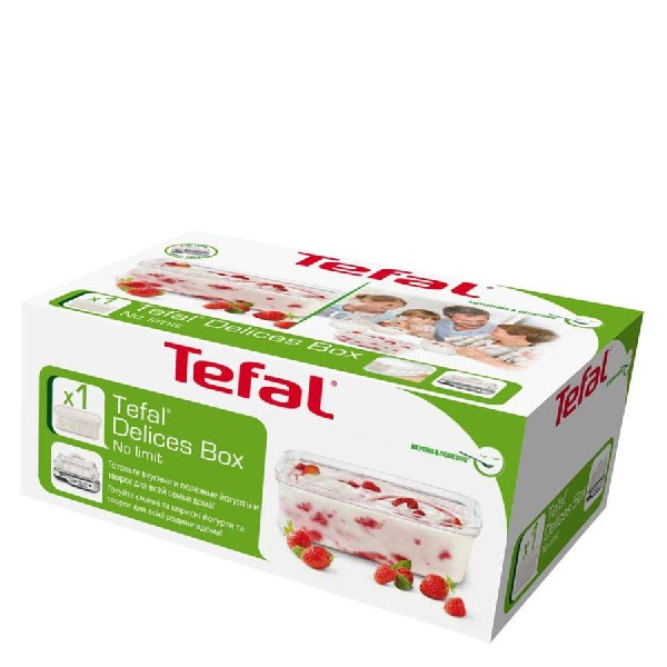 Tarro de plástico XF 101032, Capacidad 1 L, accesorio para yogurtera, Incluye un escurridor