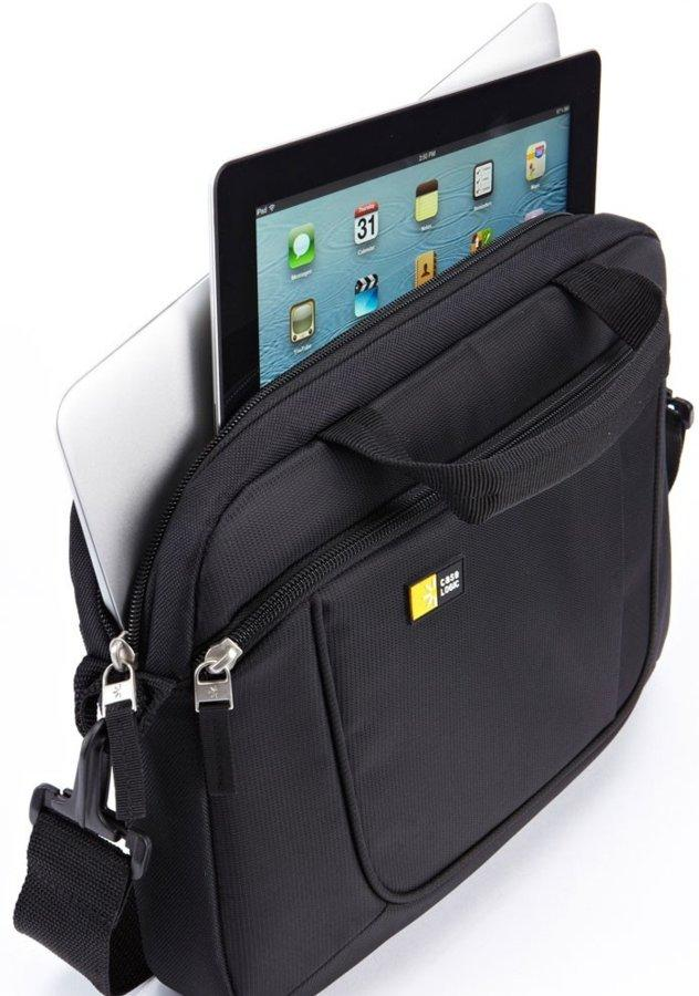Maletín para portátil - Case Logic con asas, bolsillo frontal y en color negro
