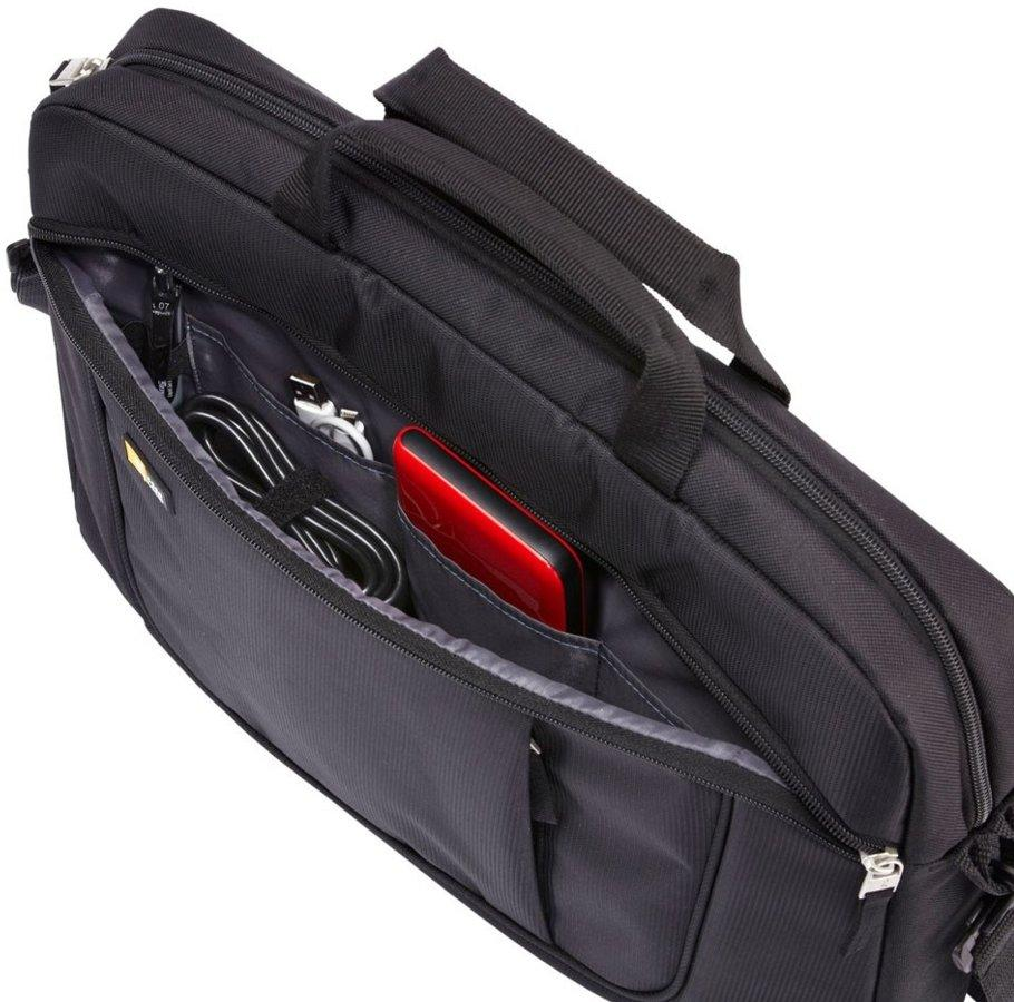 Maletín para portátil - Case Logic con asas, bolsillo frontal y en color negro