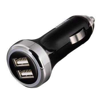 Cargador coche - Hama 00106325 Dual negro
