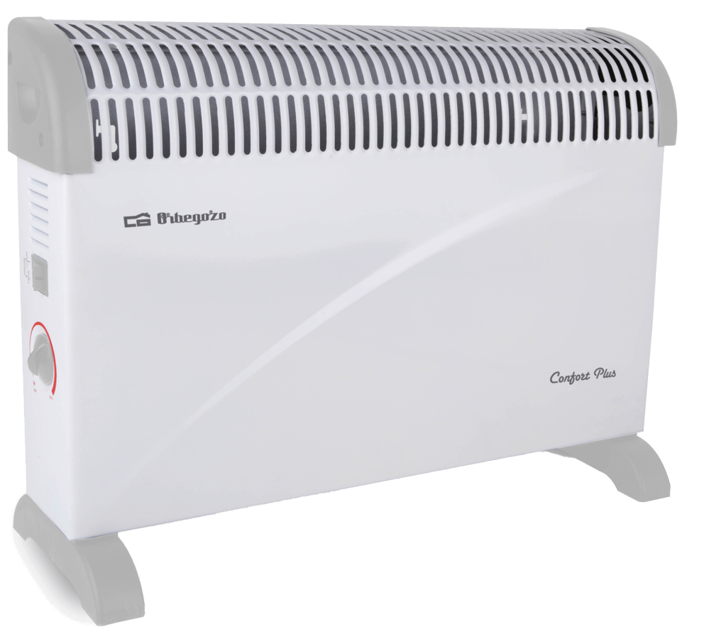 Convector - Orbegozo CV4000 Potencia 2000W, Termostato regulable, Asas de transporte