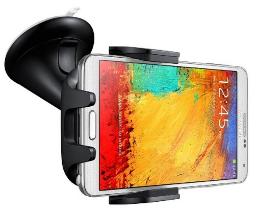 Soporte de móvil para coche - Samsung  EE-V200SA, Para móviles de 4" a 5.8", Universal, Negro
