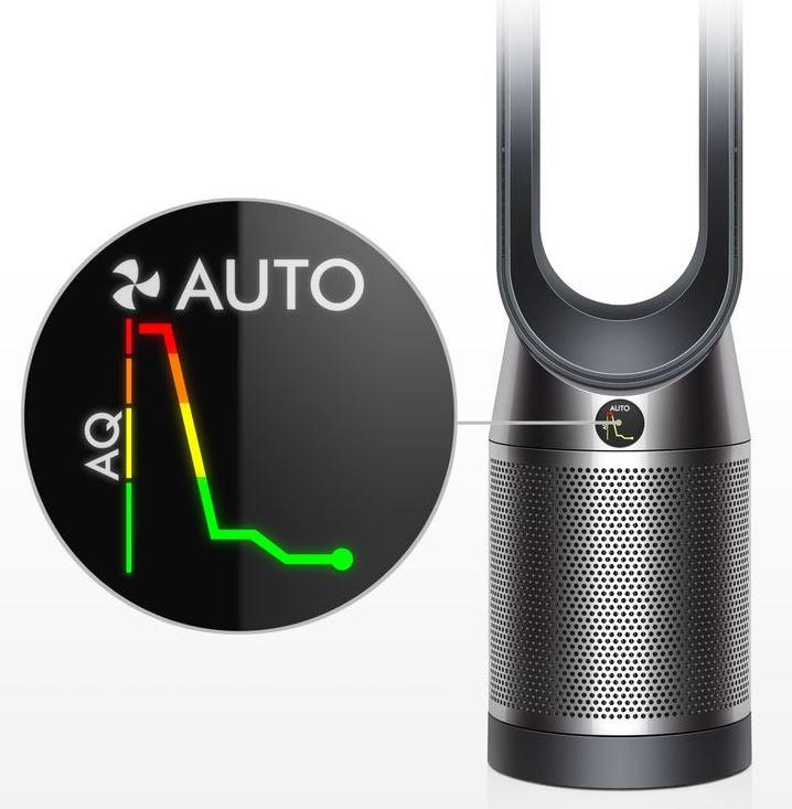 Purificador de aire - Dyson Pure Cool Link Tower, Ventilador, Antialergias, Oscilación, Negro
