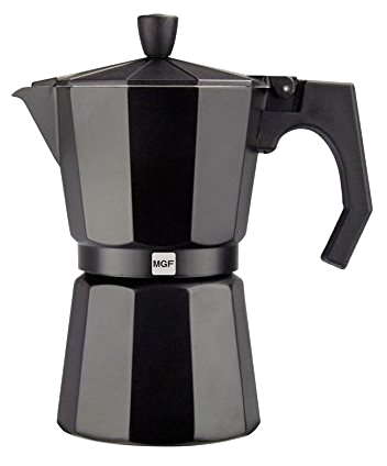 Cafetera tradicional - Magefesa Kenia Noir, 3 tazas, Aluminio negro