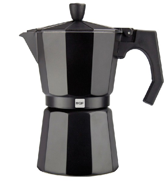 Cafetera tradicional - Magefesa 01PACFKEB09, 9 Tazas, Aluminio, Negro