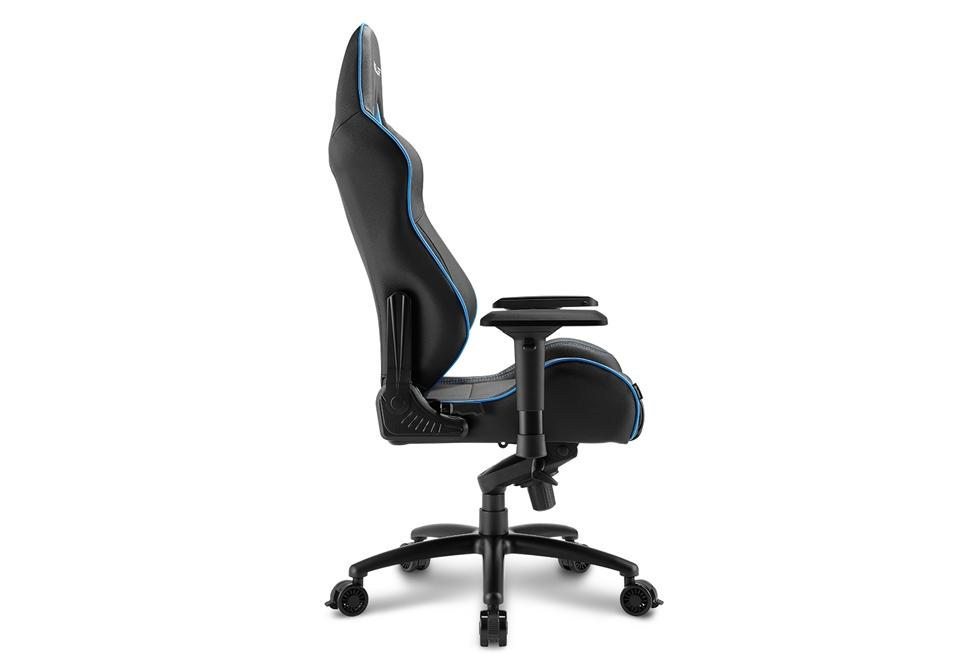 Silla gaming - Sharkoon Skiller SGS3, Ergonómica, Azul y negro