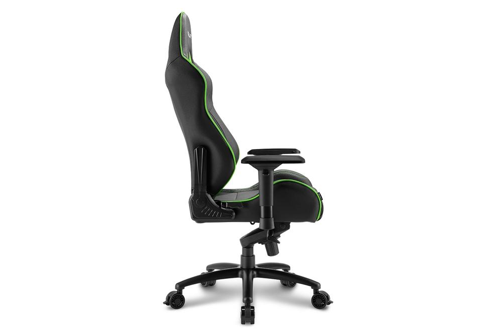 Silla gaming - Sharkoon Skiller SGS3, Verde y negro