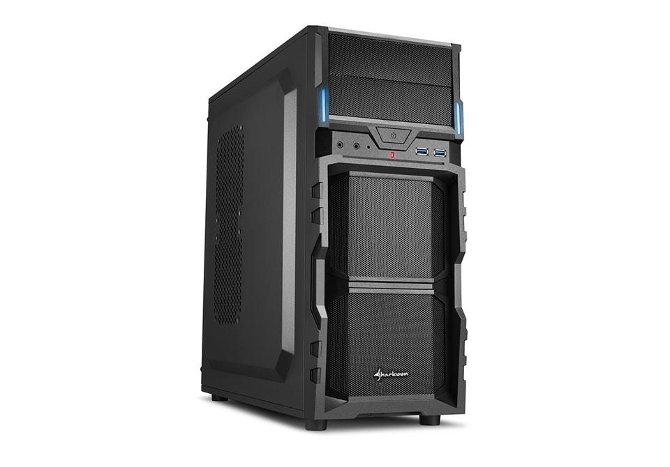 Carcasa de ordenador - Sharkoon VG5-V Midi-Tower, Negro