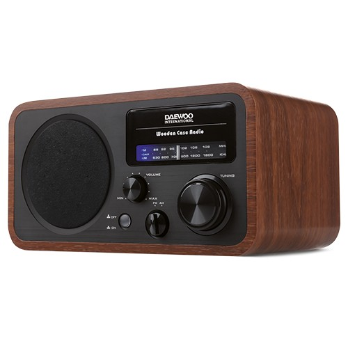 Radio portátil - Daewoo DRP-134, AM/FM, Altavoz, 4W, Madera