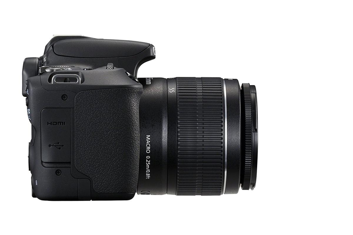 Cámara réflex - Canon EOS 200D, Sensor CMOS, 24.2 MP, Full HD, 9 puntos AF, 5 fps, Wi-Fi +
