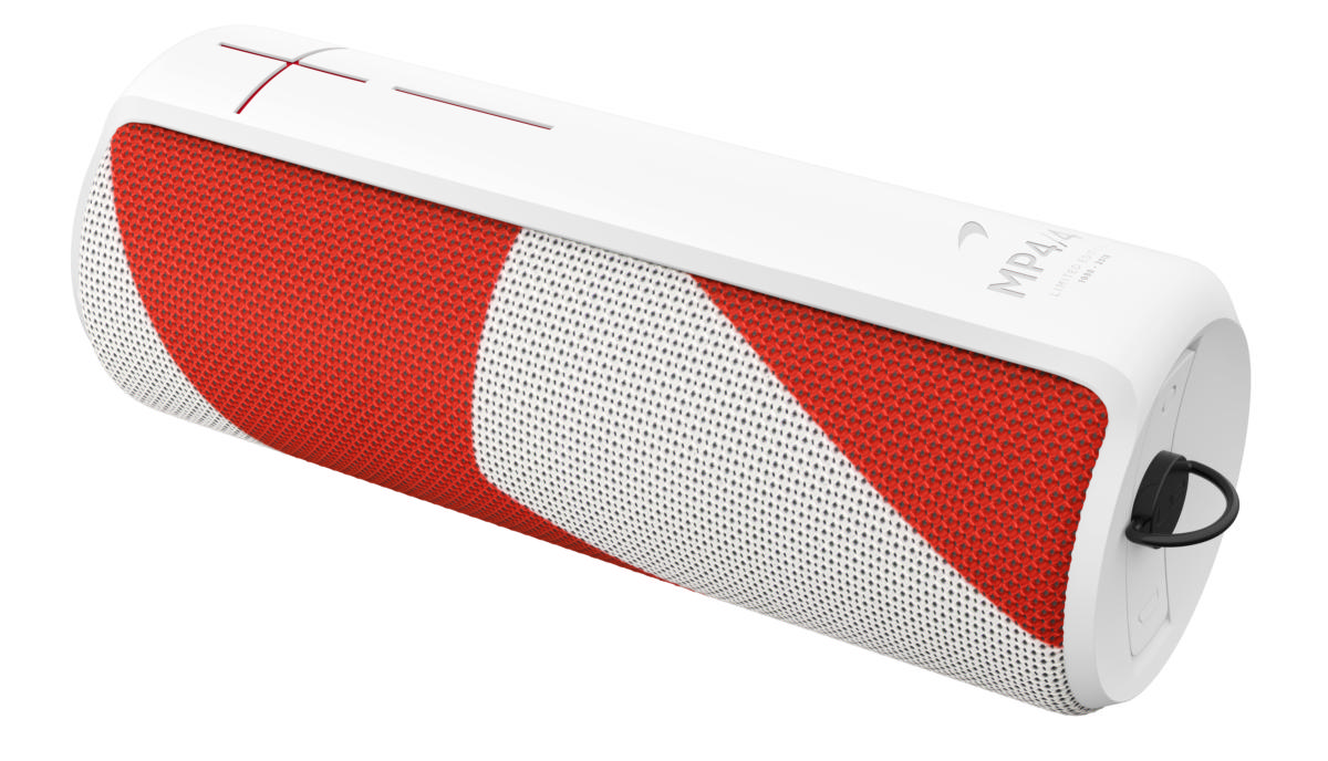 Altavoz inalámbrico - UE Megaboom McLaren MP4-4, Bluetooth, Sonido 360º, Impermeable, Rojo y Blanco