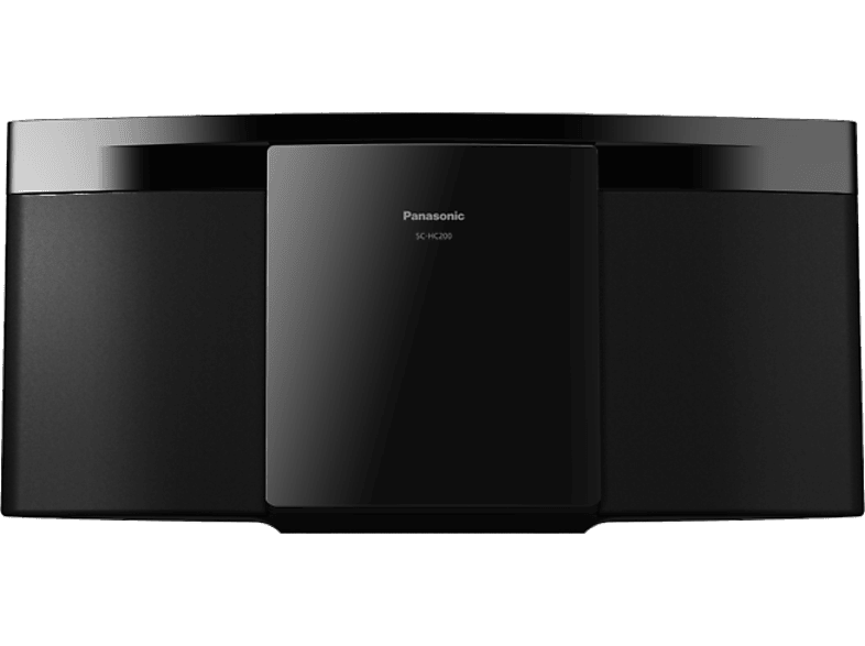 Panasonic SC-HC200, 2 canales, 20 W, Bluetooth, Lector CD, USB, Negro