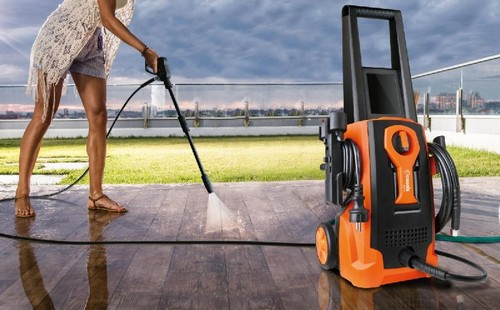 Hidrolimpiadora - Casals JHP16, 1600 W, 135 bares, Caudal 6.8 L/min, Negro y naranja