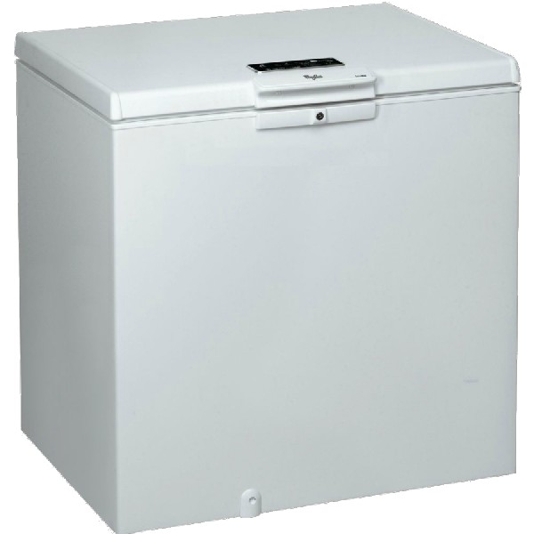 Congelador horizontal - Whirlpool WHE2535 FO, Capacidad 251 litros, 2 compartimentos, Blanco