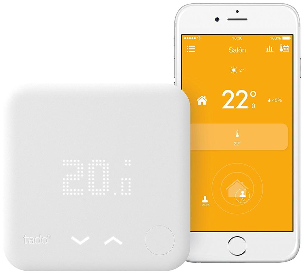 Termostato inteligente - Tado Kit de Inicio V3, Geolocalización, Multizona, Blanco