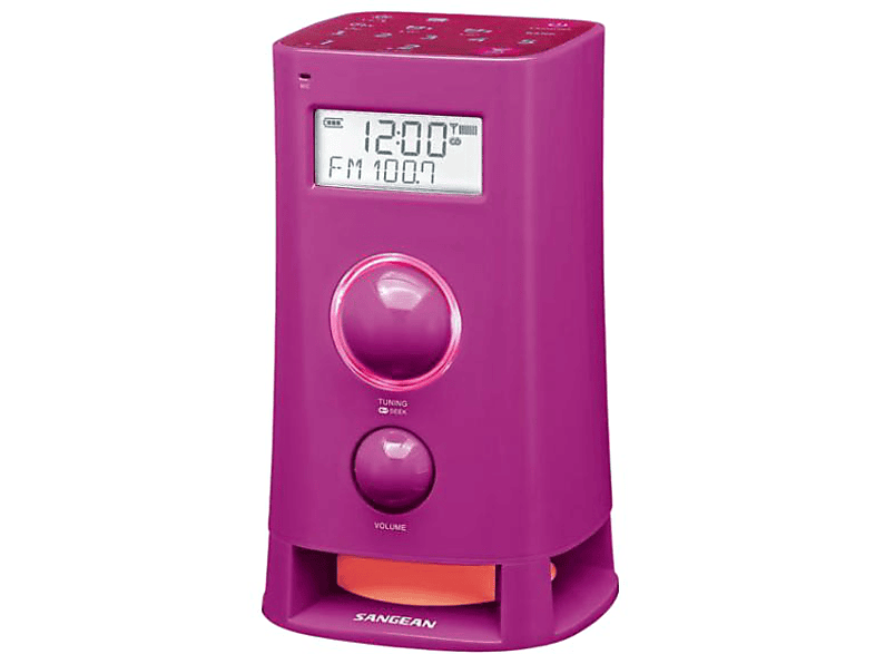 Radio Digital Sangean k200 rosa despertador am fm pantalla lcd 2.5sangean reloj color purple k200r 3 63.5 2.5