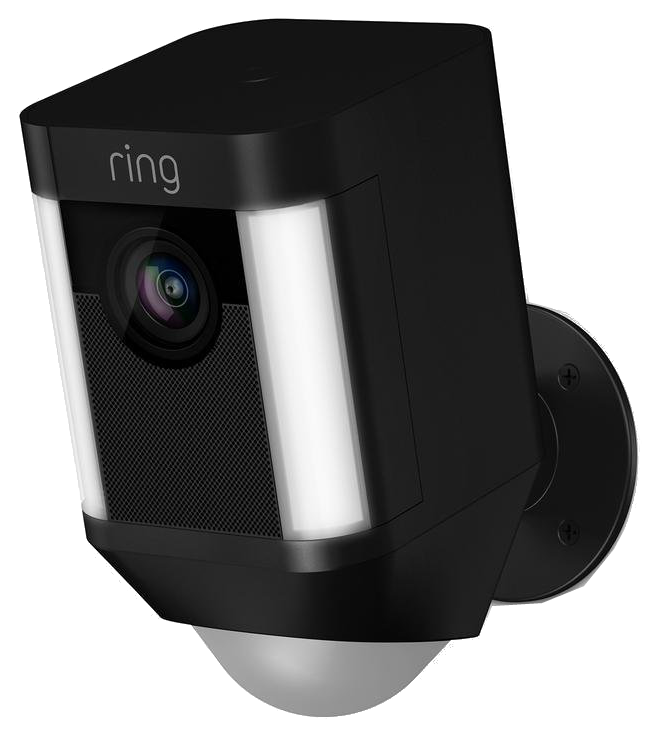 Ring Wifi Con spotlight negra vigilancia 8sb1s7beu0 cam battery seguridad hd foco led alarma comunicación bidireccional funciona incluye una prueba 30 gratis del plan protect nocturna 110