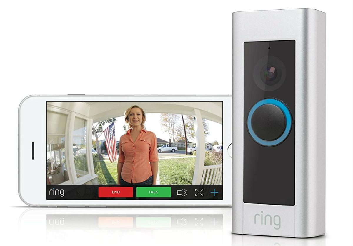 Videoportero - Ring Video Doorbell Pro, HD 1080p, Visión nocturna, Sensor de movimiento, Plateado