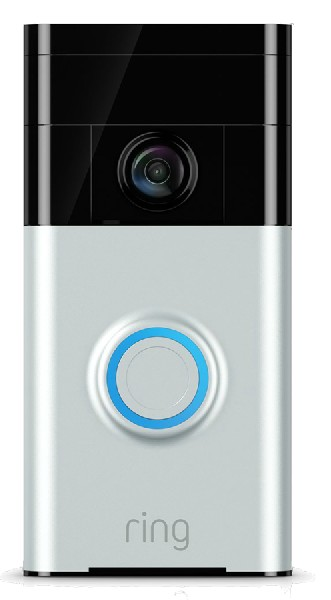 Videoportero - Ring Video Doorbell, Wifi, HD, Detención de movimiento, Plata