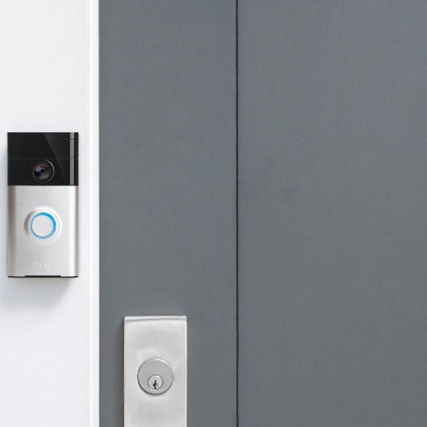 Videoportero - Ring Video Doorbell, Wifi, HD, Detención de movimiento, Plata