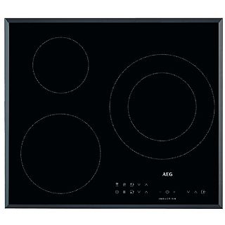 Placa inducción - AEG IKS6330DFB, 3 zonas, Zona grande 28 cm, Función Power Boost, 60 cm, Negro