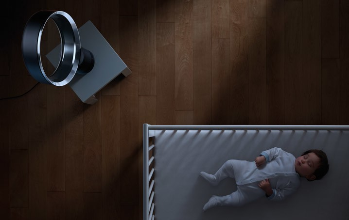 Ventilador sin aspas de sobremesa - Dyson AM06 Blanco/Plata, Tecnología Air Multiplier, Control