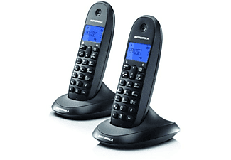 Teléfono - Motorola C1002 DUO, manos libres, timbre polifonico, negro