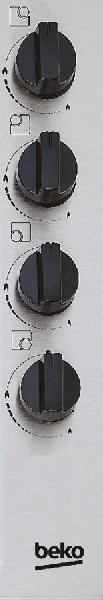 Encimera - Beko HIZG 64101 SX, Gas Butano (opc. G. Natural), 4 quemadores, Inox