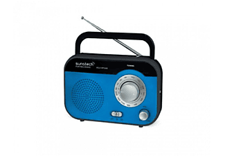 Radio portátil - Sunstech RPS560 RD Azul, Sintonizador AM/FM, Pila y red