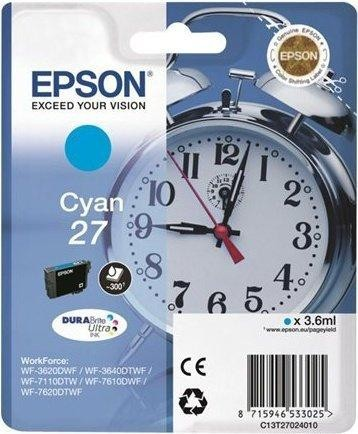 Cartucho de tinta - Epson C13T27024020 27, Cian (RF)