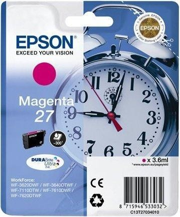 Cartucho de tinta - Epson C13T27034020 27, Magenta (RF)