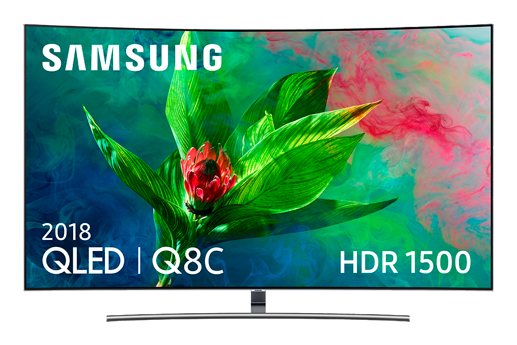TV QLED 55" - Samsung 55Q8CN 2018 Curvo, 4K UHD, HDR 1500, Smart TV, Quantum Dot
