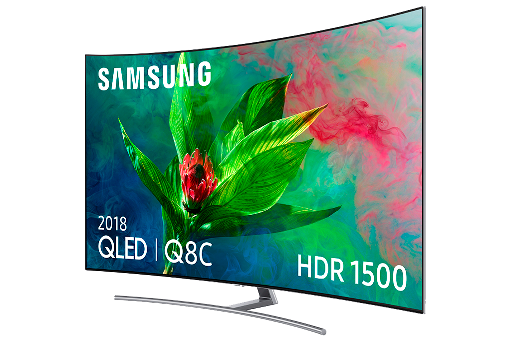 TV QLED 55" - Samsung 55Q8CN 2018 Curvo, 4K UHD, HDR 1500, Smart TV, Quantum Dot