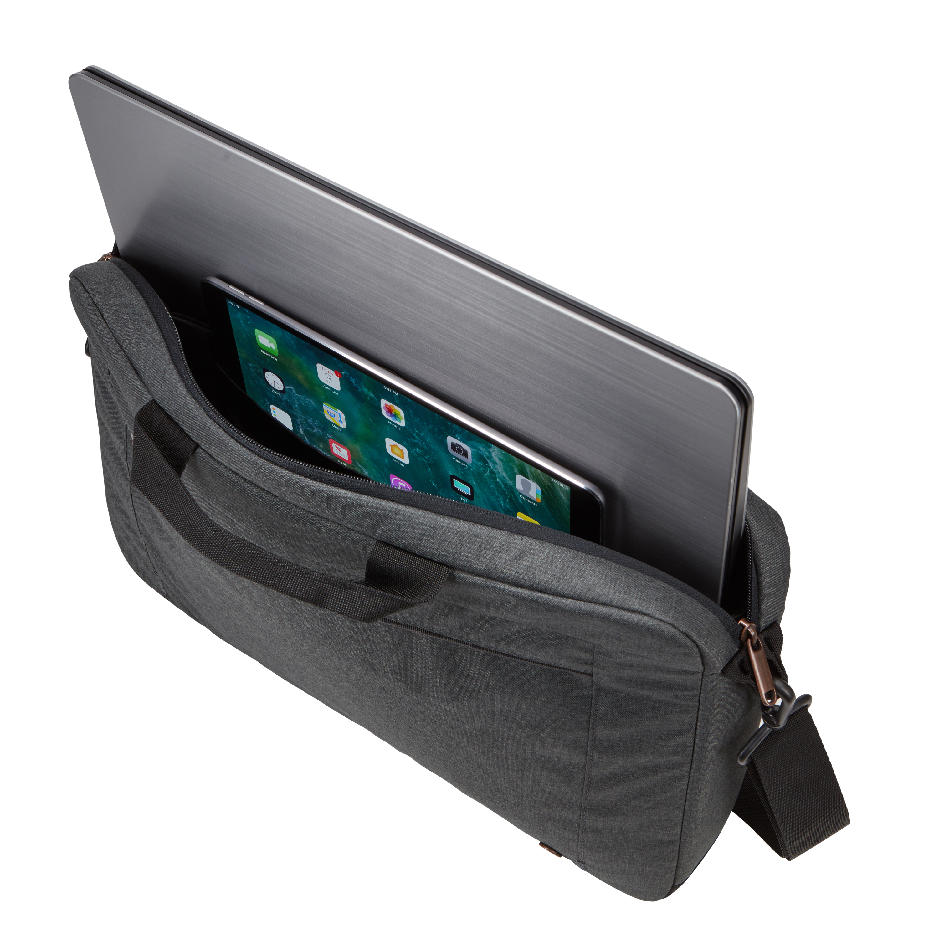 Bandolera - Case Logic Era Attaché, Portátil de hasta 15.6", Acolchado, Gris