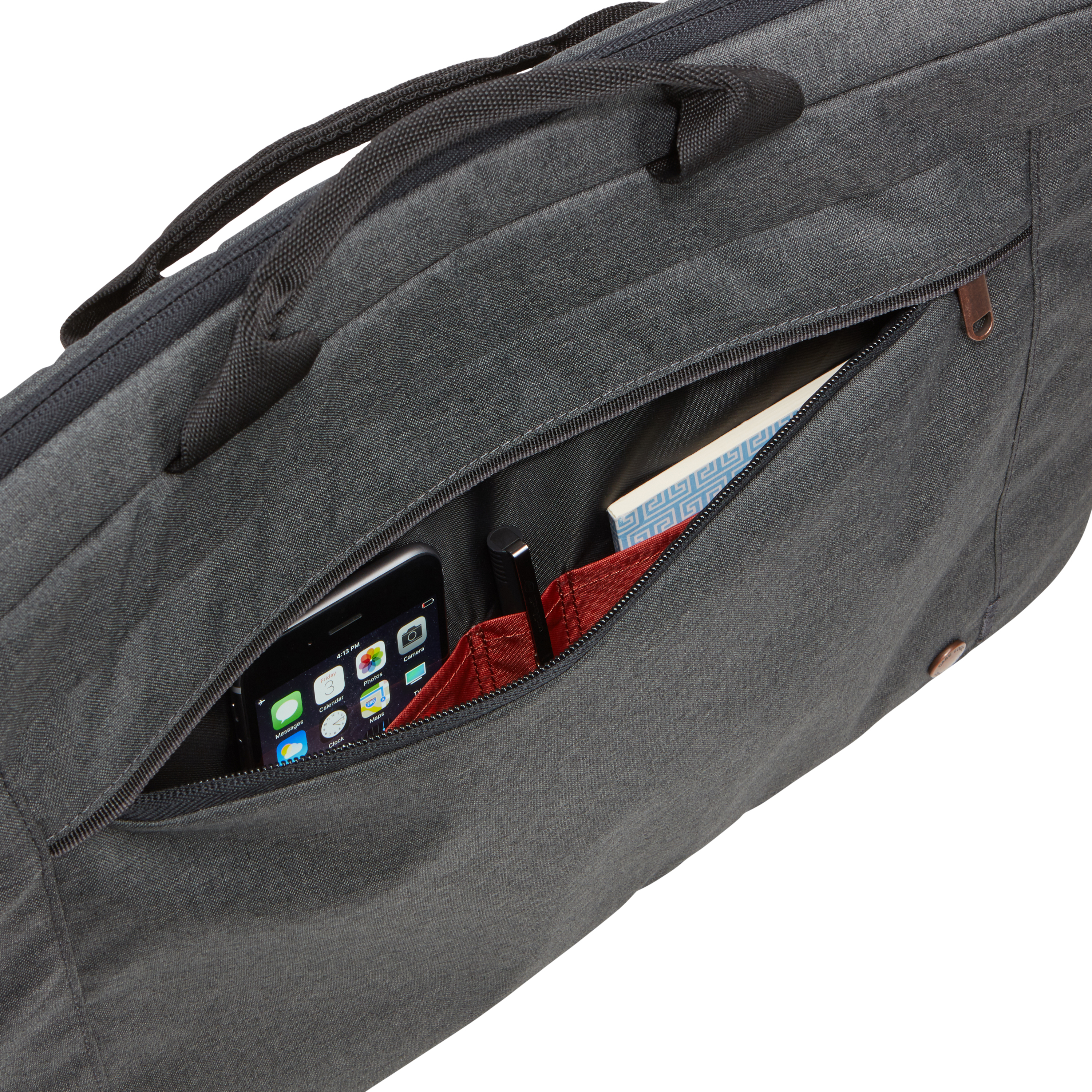 Bandolera - Case Logic Era Attaché, Portátil de hasta 15.6", Acolchado, Gris