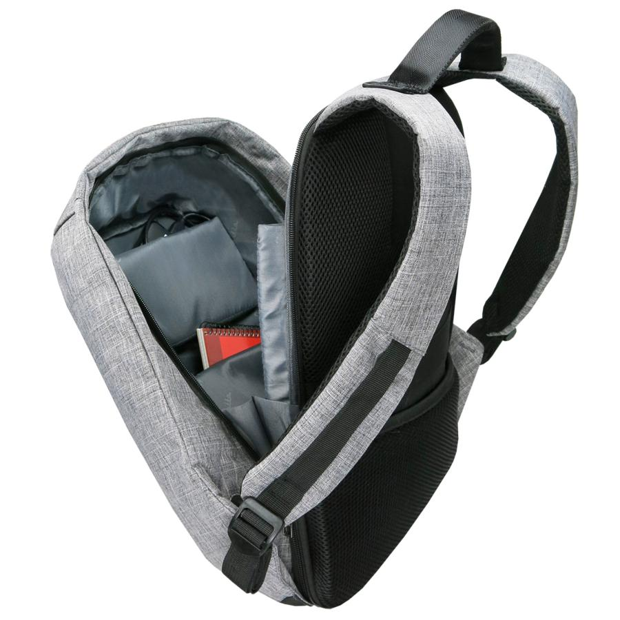 Mochila para portátil de hasta 16" - Evitta Antitheft Backpack, Gris y negro