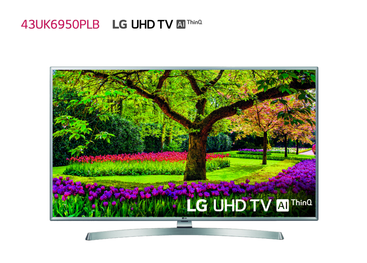 TV LED 43" - LG 43UK6950PLB, UHD 4K 3xHDR, Panel IPS, AI Smart TV ThinQ webOS 4.0, Sonido DTS-X