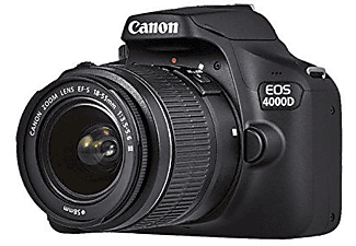 Cámara réflex - Canon EOS 4000D, Sensor APS-C, 18 MP, Full HD, Wi-Fi +  EF-S 18-55mm f/3.5-5-6 III