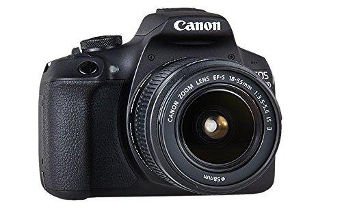 Cámara réflex - Canon KIT EOS 2000D + Objetivo 18-55 IS II + SD 16Gb + Funda, 24.1 MP, Video Full HD, Wifi