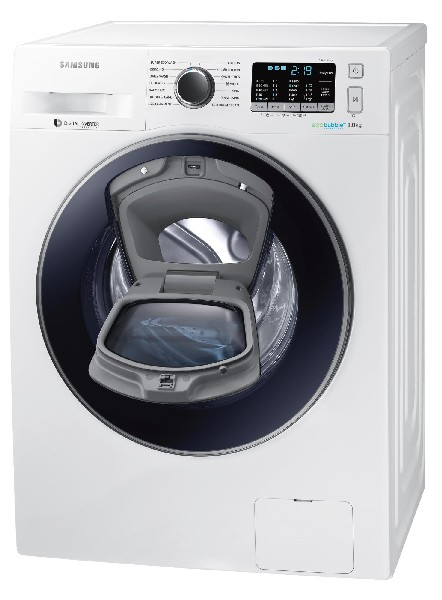 Lavadora carga frontal - Samsung WW80K5410UW, 8 kg, 1400 rpm, AddWash, Clase A+++, Blanco