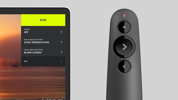 Presentador láser - Logitech R500 Laser Presentation Remote, Gris