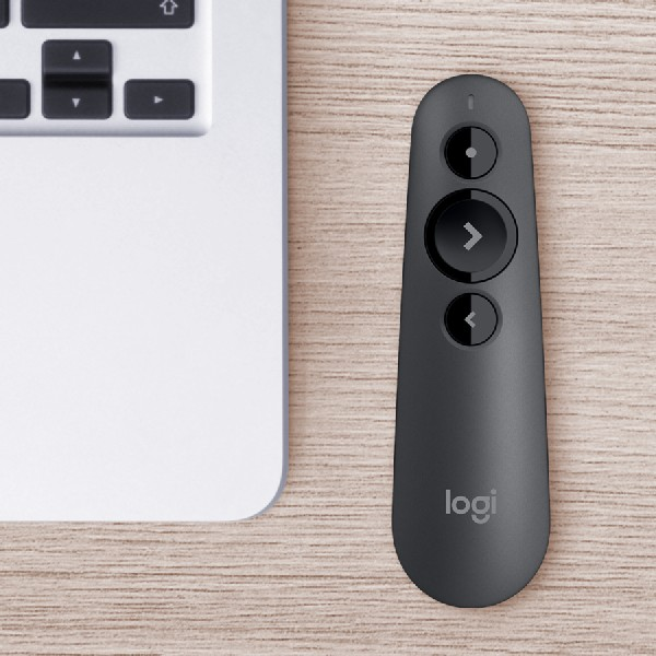 Presentador láser - Logitech R500 Laser Presentation Remote, Gris