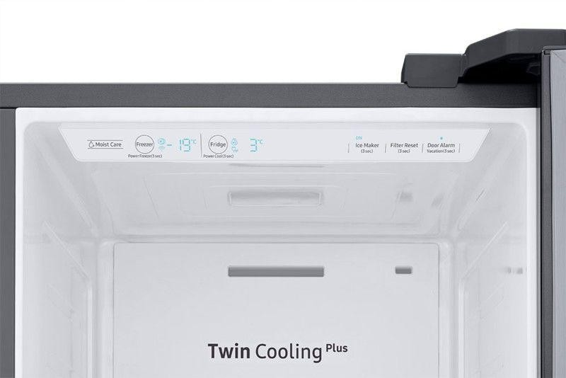 Frigorífico americano - Samsung RS67N8211S9/EF, 178 cm, 609 L, No Frost, Twin Cooling Plus, Inox