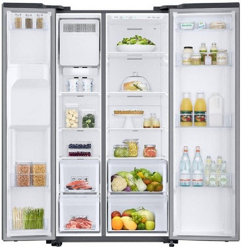 Frigorífico americano - Samsung RS67N8211S9/EF, 178 cm, 609 L, No Frost, Twin Cooling Plus, Inox