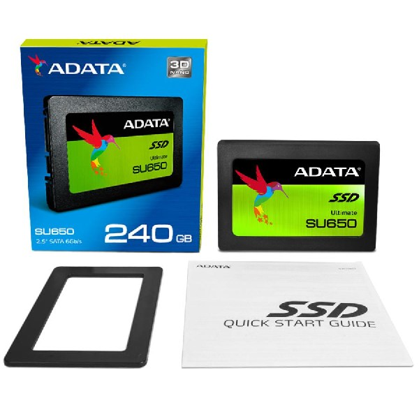 Disco SSD de 240 GB - ADATA Ultimate SU650, 2.5", Serial ATA III