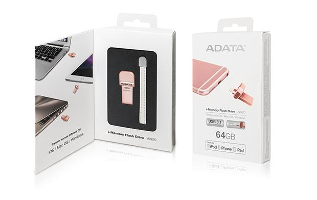 USB - ADATA AI920, 64 GB, 3.0 (3.1 Gen 1), Tipo A, Oro