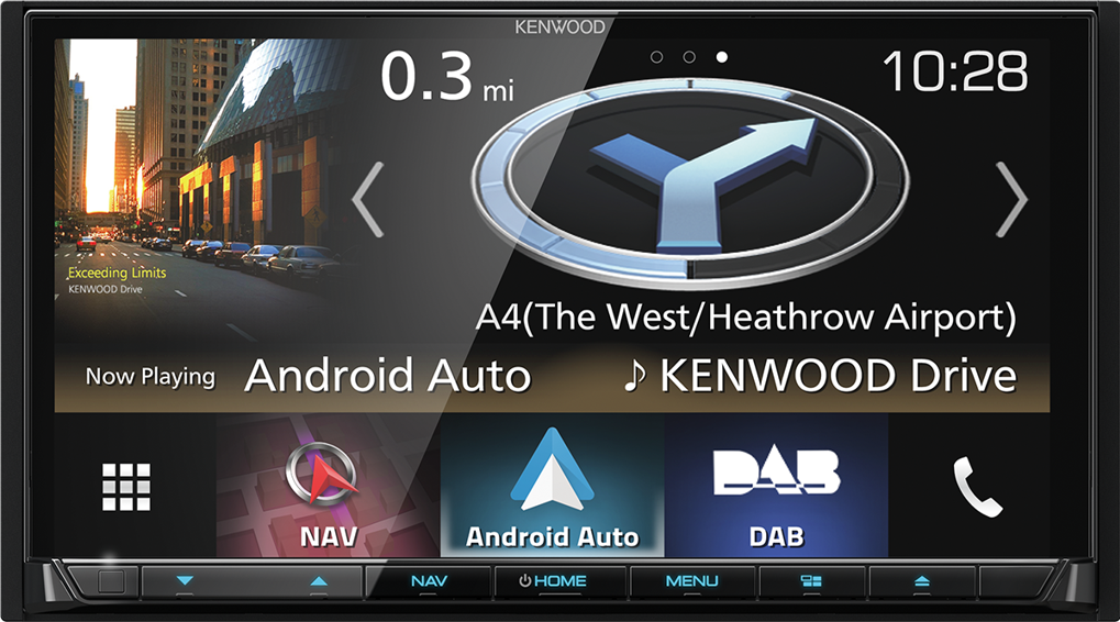 Autorradio - Kenwood DNX-8180DABS, 7" VGA Táctil, GPS, DVD, 4 x 50 W, Bluetooth, CD, USB, Radio,