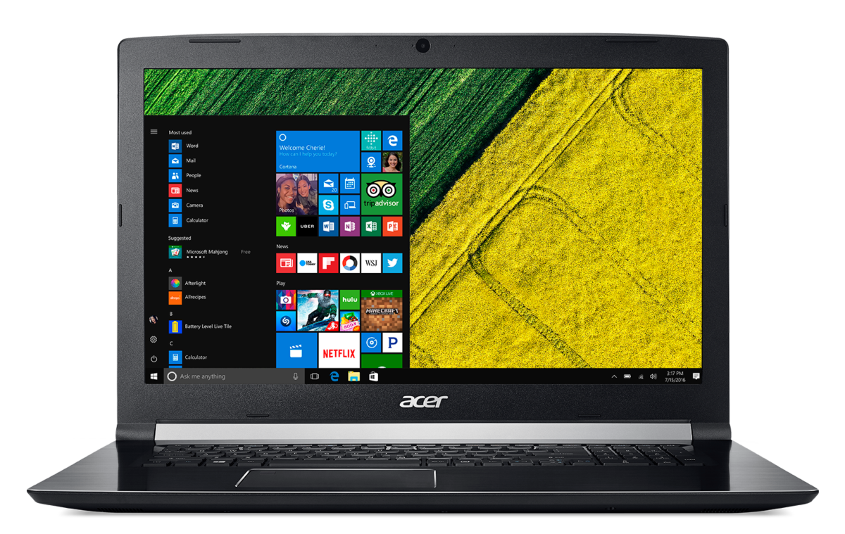 Portátil - Acer Aspire 7, A717-71G-73EB, 17.3", I7-7700HQ, 8GB, Linux